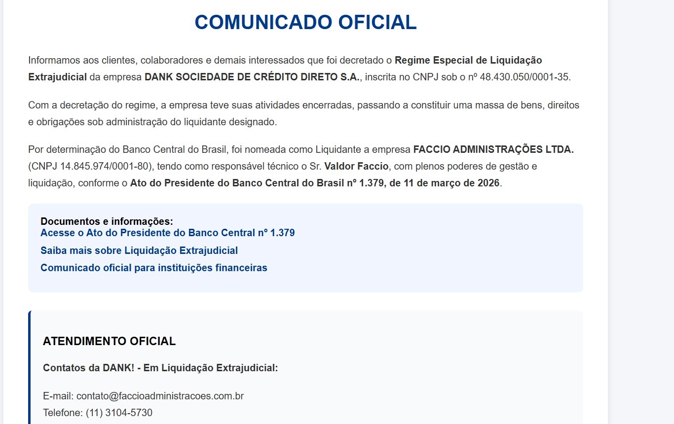 A Liquidação da Dank e o Sinal de Alerta para o Ecossistema Fintech Brasileiro