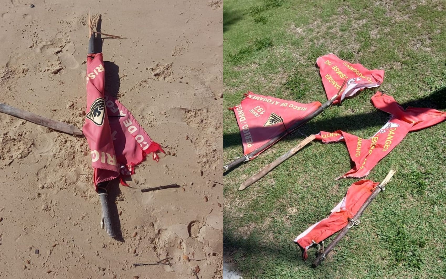 Bandeiras de Risco para Banho de Mar em Aracaju São Vandalizadas