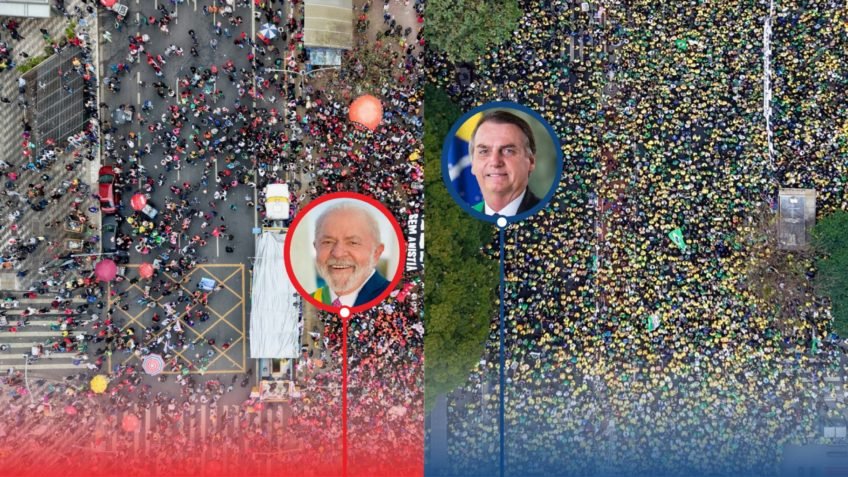 Compare os públicos de atos da esquerda e da direita desde 2024