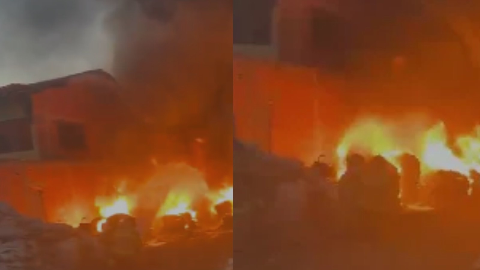 Incêndio em depósito de reciclagem suspeita de fogos de artifício