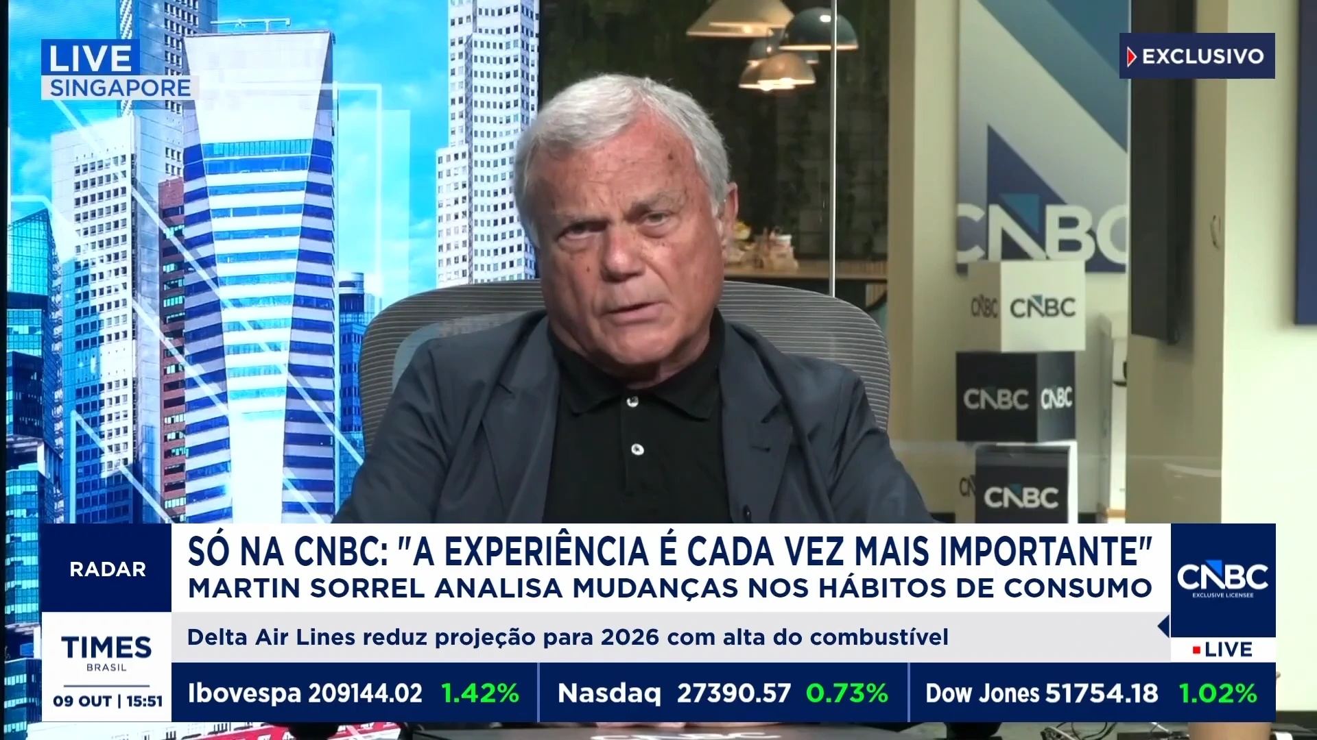 EXCLUSIVO CNBC: Esportes ganham valor e investimentos em IA avançam, mas ciclo pode sofrer correção, diz Martin Sorrell