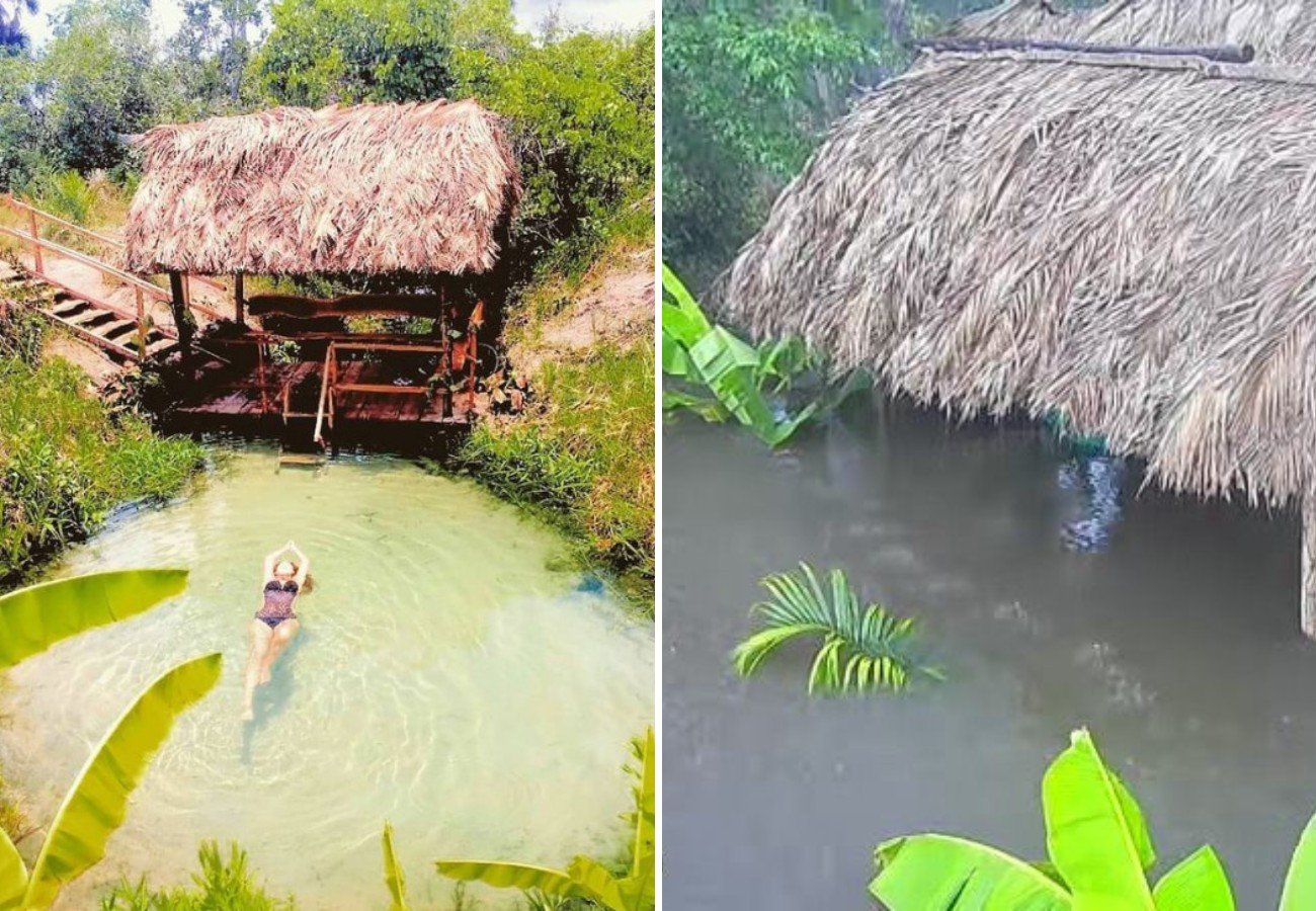 Temporais no Tocantins: Fervedouro do Jalapão submerso e estado sob alerta de grande perigo