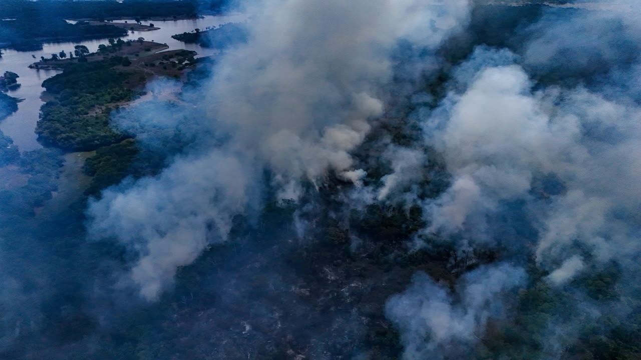Fogo avança por mais de 200 hectares de floresta e assusta moradores de comunidades no Amazonas