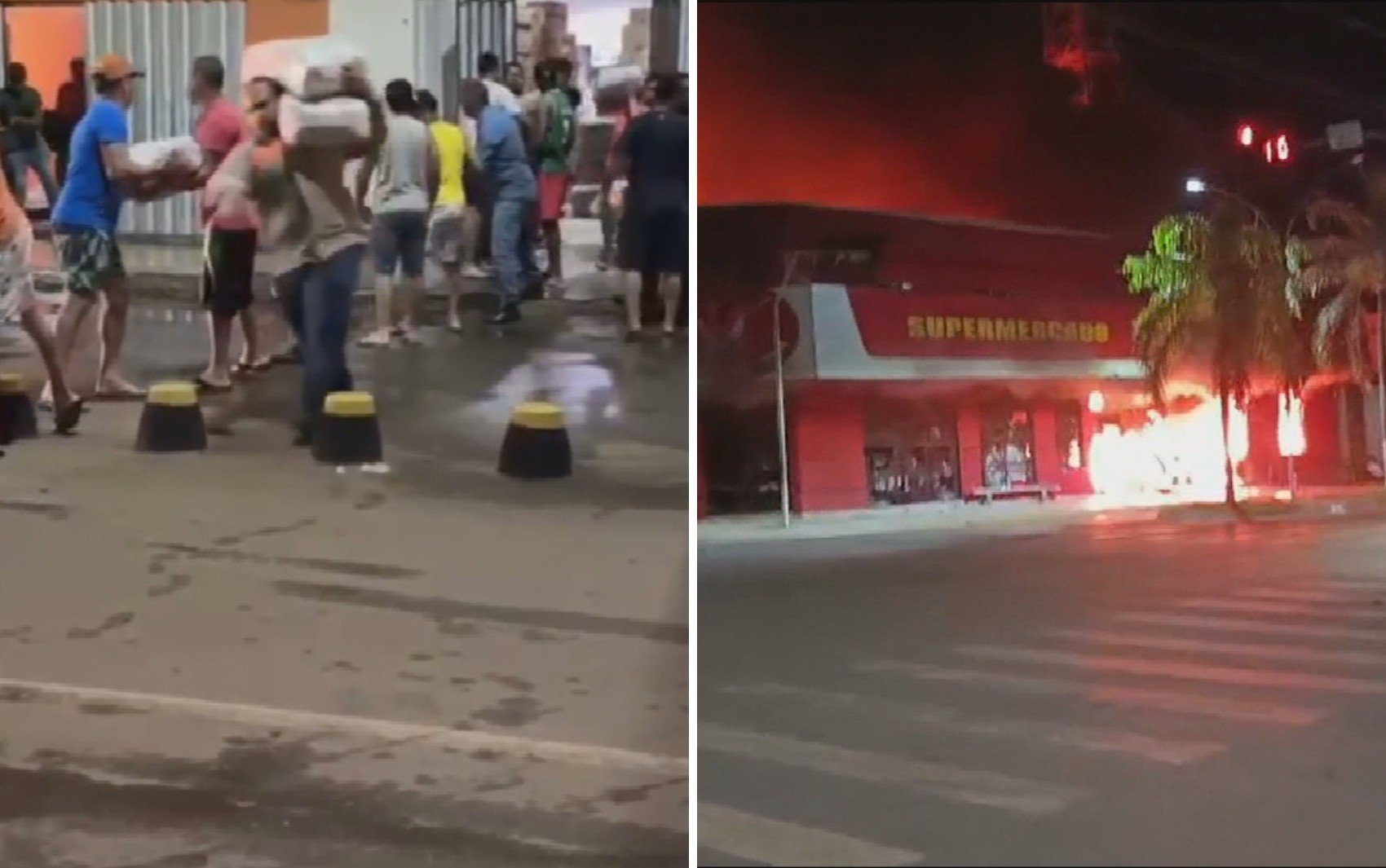 Incêndio Destrói Supermercado em Barro Alto (GO); Moradores Formam Corrente Humana para Salvar Mercadorias