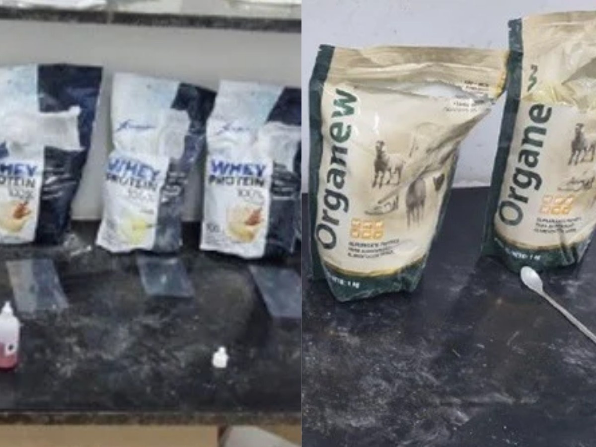 PF apreende 80 kg de cocaína simulada em embalagens de whey protein